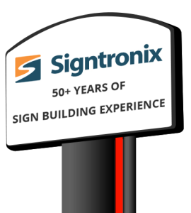 Signtronix Business Sign with Pole Cover